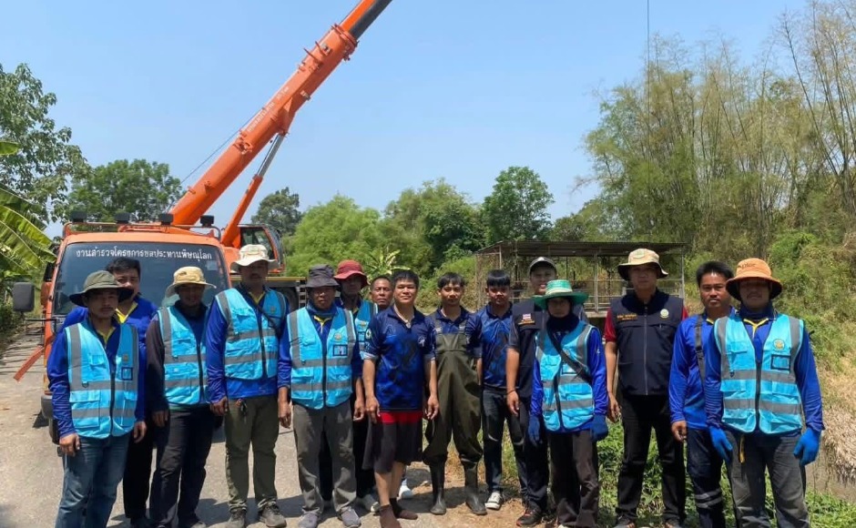 สำนักเครื่องจักรกล โดยส่วนบริหารเครื่องจักรกลที่ 2 สนับสนุนงานซ่อมแซมบานระบายและส่วนประกอบ ขรน. วัดตายมแห่งที่ 3 จังหวัดพิษณุโลก